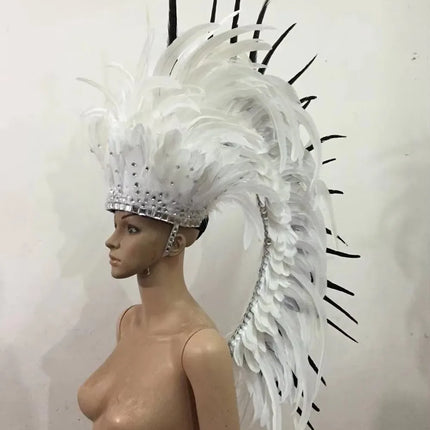 The Stardust Luminary – Premium Feathered Carnival & Samba Halo Headdress