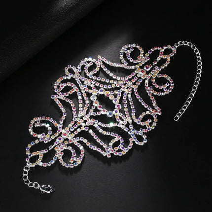 AB Rhinestone Wrap Snap Bracelet