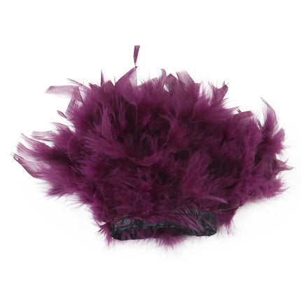 Multicolor Turkey Feather Trim Fringe Fluffy Ribbon