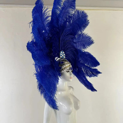 The Stardust Samba Enchantment – Exquisite Feathered Dance & Stage Headdress