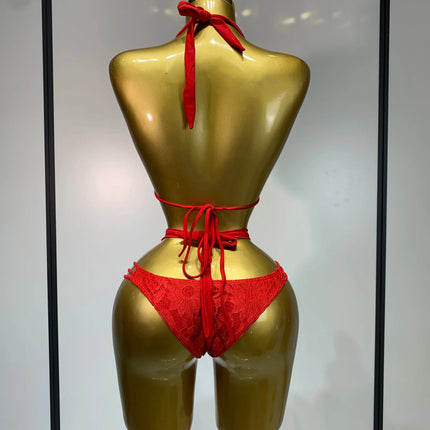 Crystal Diamond Bikini Two-Piece Set Sparkle Stage Performance Outfit