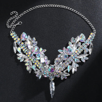 Multicolored Rhinestone Choker Necklace