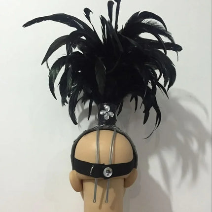 The Stardust Empress – Deluxe Feathered Samba & Carnival Crown