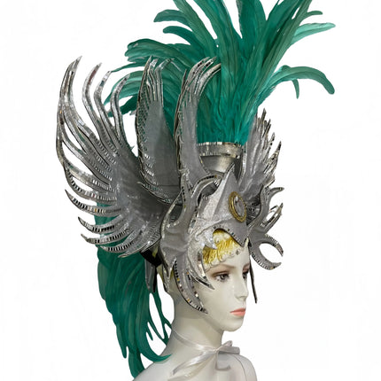 The Stardust Luminary – Premium Feathered Carnival & Samba Halo Headdress