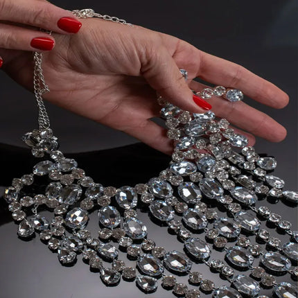 Rhinestone Waterdrop Necklace