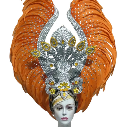 The Stardust Luminary – Premium Feathered Carnival & Samba Halo Headdress