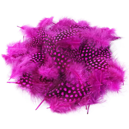 Natural Spotted Guinea Fowl Feathers 100PC