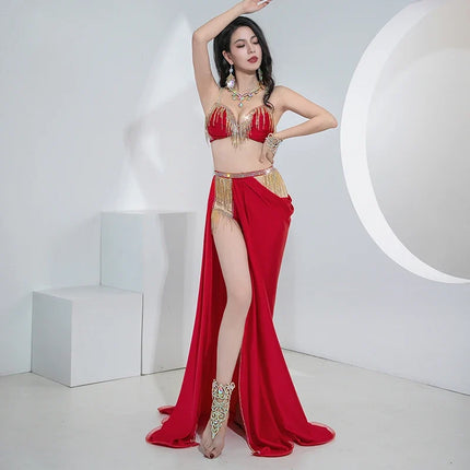 The Stardust Oasis 4-Piece Ensemble – Luxury Belly Dance Performance Suit
