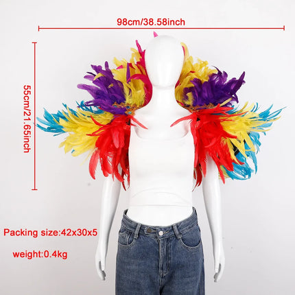 Festival Carnival Feather Shawl
