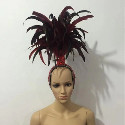 The Stardust Empress – Deluxe Feathered Samba & Carnival Crown