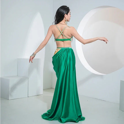 The Stardust Oasis 4-Piece Ensemble – Luxury Belly Dance Performance Suit