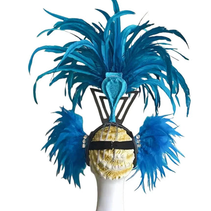 The Stardust Sovereign – Majestic Feathered Samba Carnival Headdress