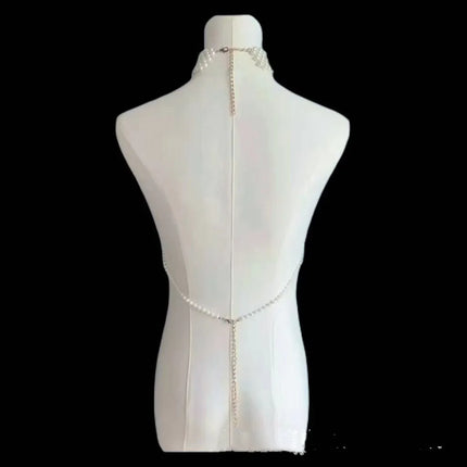 Handmade Pearl Shoulder Harness & Waist Bikini Body Chain Jewelry
