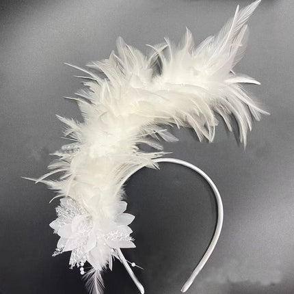 Ostrich Feather Fascinator Headband