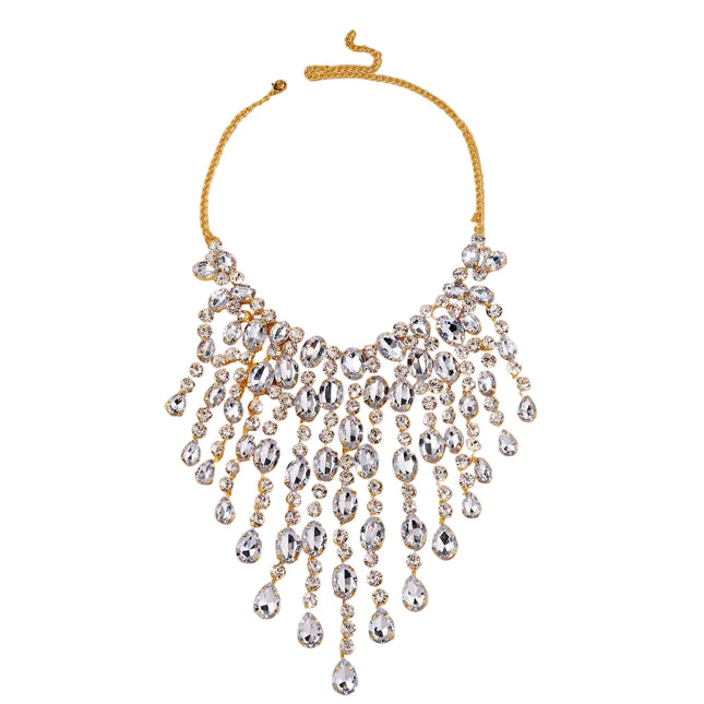 Rhinestone Waterdrop Necklace