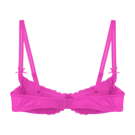 Lace Underwire Half-Cup Push-Up Bra