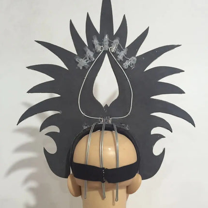 The Stardust Majestic Feather Crown – Carnival & Cabaret Stage Headdress