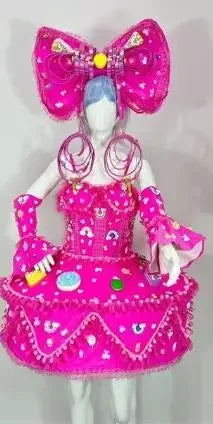 Sweet Bow Cake Dress & Parade Performance Costume Set