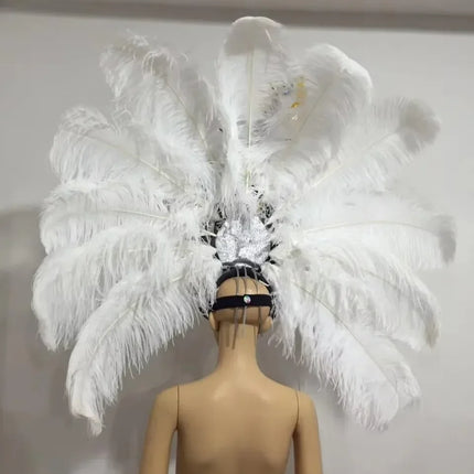 FASHIONABLE AND EXQUISITE HEADDRESS FEATHERS SAMBA DANCE CARNIVAL HALLOWEEN PARTY LATIN DANCE BAR PERFORMANCE HAT MASQUERADE