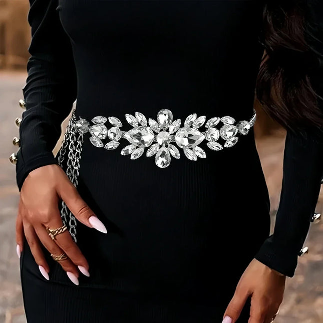 Rhinestone Chain Belt