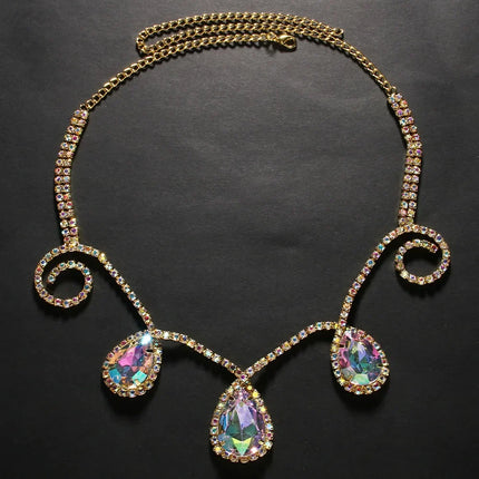 Rhinestone Drop Head Chain Headpiece