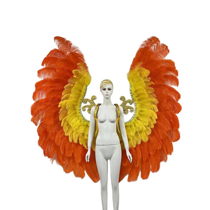 The Stardust Phoenix Wings – Deluxe Feathered Samba Backpiece & Stage Wings