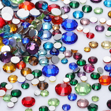 1440PCS SS3-SS20 Mix Size Non-Hotfix Glass FlatBack Rhinestones