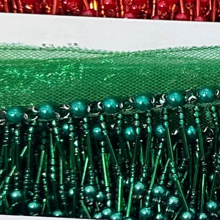 Glass Pearl & Bead Tassel Fringe (5 Yards)