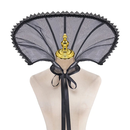 Tudor Elizabethan Standing Collar Gothic Renaissance Medici Ruffle Neck Capelet