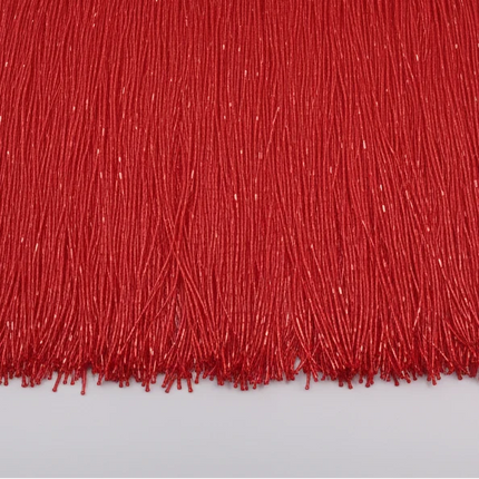 Long Glass Rhinestone Beaded Fringe Trim