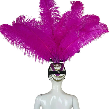 The Stardust Dionysia – Rose Red Feather Carnival & Masque Ball Headdress