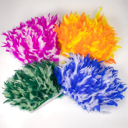 Fluffy Turkey Feathers Trim Ribbon Fringe