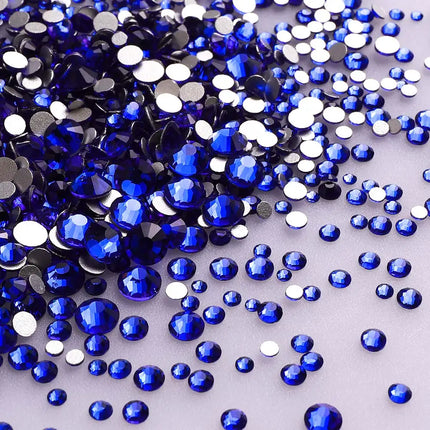 1440PCS SS3-SS20 Mix Size Non-Hotfix Glass FlatBack Rhinestones