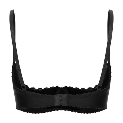 Lace Underwire Half-Cup Balconette Bra