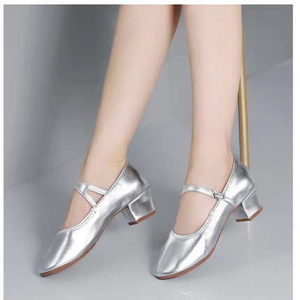 The Stardust Carousel Mary Jane – Classic Low-Heel Dance Pump