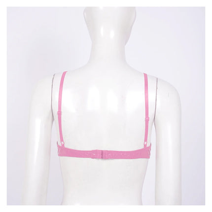 Patent Leather Underwired Open-Cup Bra