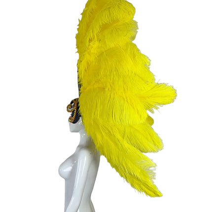 The Stardust Zenith – Premium Feathered Carnival & Samba Crown Headdress