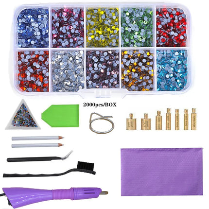 Fast-Heated Hotfix Rhinestone Applicator Wand Tool Kit