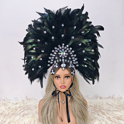 Luxury Party Feather Headdress & Carnival Designer Cosplay Crown