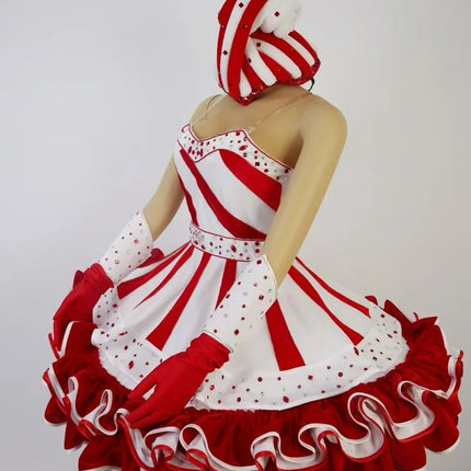 Sparkly Crystal Big Bubble Short Dress Women Prom Evening Celebrate Birthday Party Ball Gown Festival Show Performance Costume