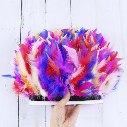 Fluffy Turkey Feathers Trim Ribbon Fringe