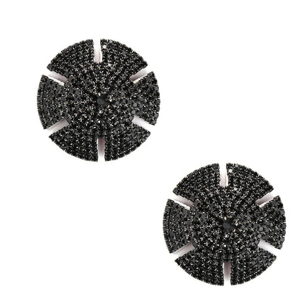 Sparkly Rhinestone Geometric Reusable Nipple Pasties Self-Adhesive Breast Covers