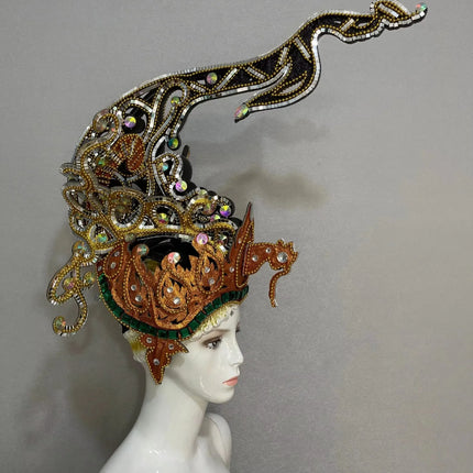 The Stardust Luminary – Premium Feathered Carnival & Samba Halo Headdress