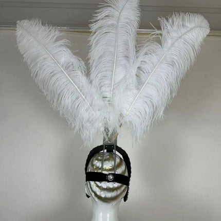 The Stardust Azure Sovereign – Royal Blue Feather Samba Carnival Headdress