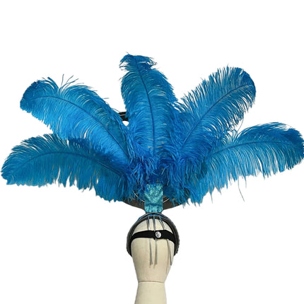 The Stardust Dionysia – Elegant Feathered Samba Carnival & Masquerade Headdress