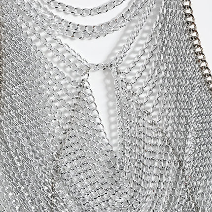 Crystal Chest Chain Body Harness Crop Top & Festival Party Jewelry