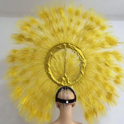 The Stardust Mirage – Premium Mohawk Feather Samba Carnival Headdress