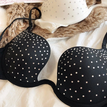 The Stardust Spotlight Plunge Bra – Luxe Rhinestone Showgirl Push-Up