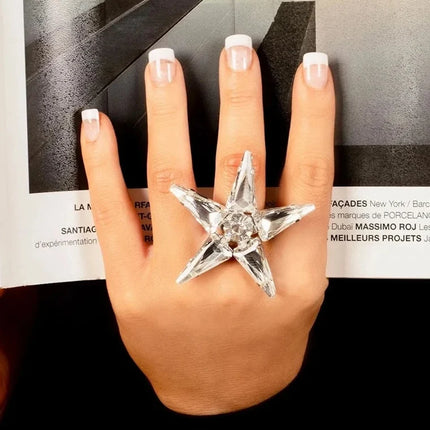 Rhinestone Star Fashion Finger Rings