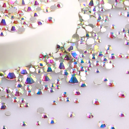 1440PCS SS3-SS20 Mix Size Non-Hotfix Glass FlatBack Rhinestones